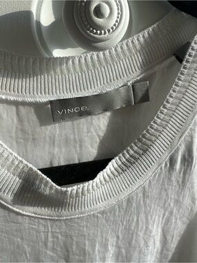 Vince White Ribbed Tank